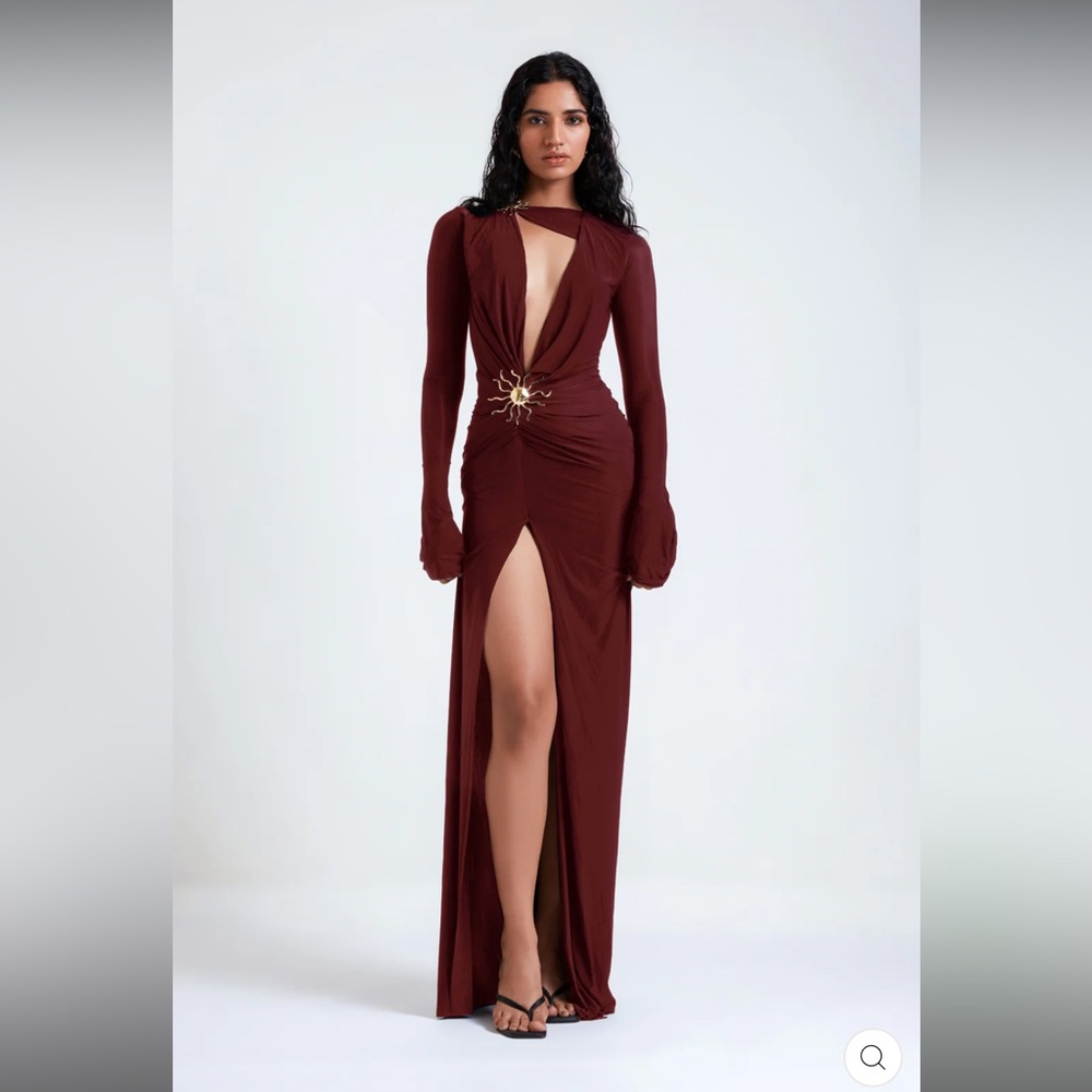 Deme by Gabriella Aldona Dress Burgundy Small NWT